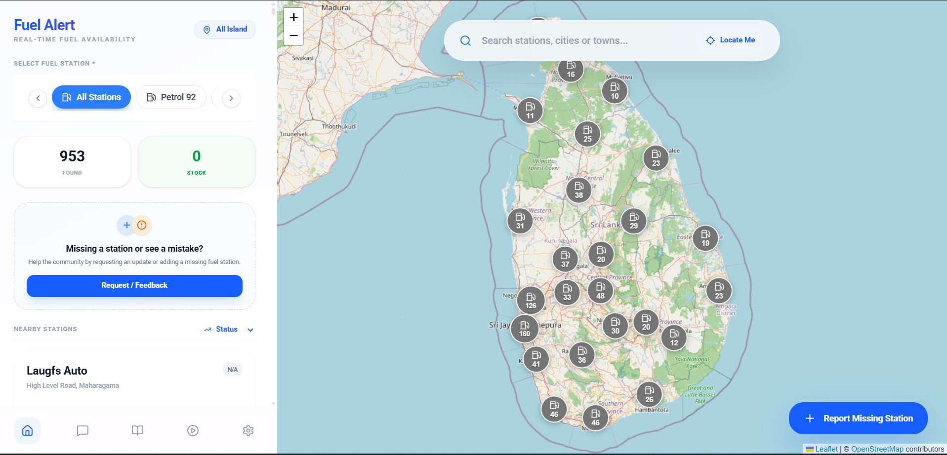 Fuel Alert: A community driven fuel availability tracking application